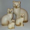 Kattfamilj Måns och Murre vit/brun