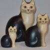Kattfamilj Måns och Murre svart x 3