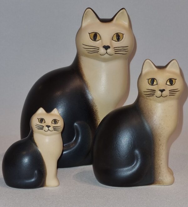 Kattfamilj Måns och Murre svart x 3