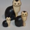 Kattfamilj Måns och Murre svart x 3 - Bild 2